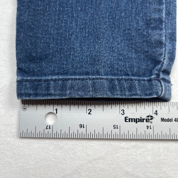 Andrea Jeans Women's 9 Blue Denim Cotton Stretch Mid-Rise Zip Fly Skinny Leg - Picture 10 of 12